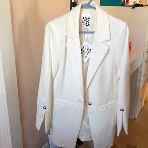 white blazer size m nwt